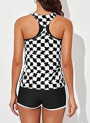 Aleumdr Womens Tankini Swimsuits Athletic 3 Piece