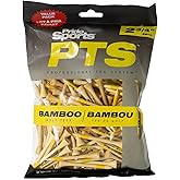 PrideSports PTS Bamboo Golf Tees | 100 Count, 2-3/4 Inch Bamboo | #1 Tee Brand on Tour | Best for Drivers &amp; Woods