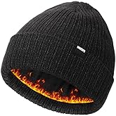 Wmcaps Thermal Fleece Lined Winter Beanie for Men Women, Soft Warm Knit Hat, Stocking Cap for Cold Weather