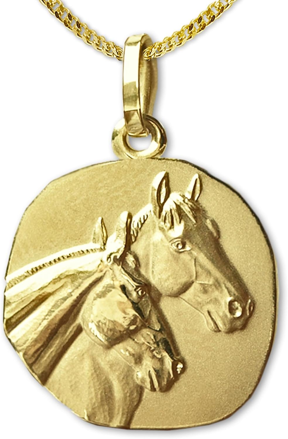 CLEVER SCHMUCK Gold Anhänger Blatt Design Mit Zirkonia - Eleganter 333 Gold Schmuck