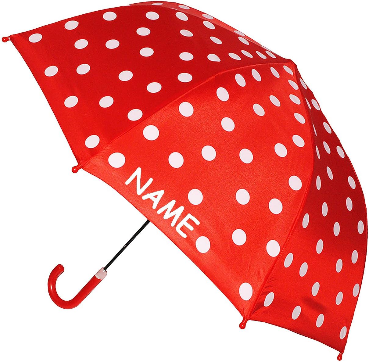 Kinder Regenschirm Einhorn Mit Namen - 75cm Großer Stockschirm In Regenbogenfarben