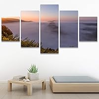 SIGNWIN 5 Panel Canvas Wall Art Colors of The Sky for Home Decorations Ready to Hang - 60