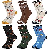 Liitrsh 6 Pairs Novelty Football Socks for Boys 8-12 Years Casual Crew Football Athletic Socks Basketball Baseball Gifts for Boys Teens Christmas Gifts
