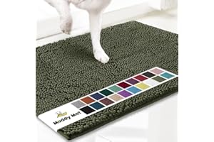 Muddy Mat® Original Dog Door Mat for Muddy Paws, Super Absorbent Microfiber, Non-Slip Washable Pet Rug, Quick Dry Chenille En