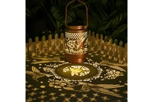 QPPDER Christmas Gifts for Women Mom Men - Hummingbird Solar Lantern Outdoor Waterproof, Mother Day Gifts, Hanging Solar Lights for Yard, Patio, Porch, Garden Decor