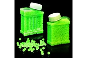 UXSIO Glow in The Dark Gel Balls Blaster Ammo, 7-8mm Gel Water Refill(2 Bottles), Compatible with Gel Refill Blaster, for Ages 14+