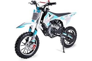 SYING 58CC 4-Stroke Kids Dirt Bike, Pro Engine Gas Dirt Bikes for Kids 8-14, Pull Start Motorbike, 10" Wheels Up to 21.75 Mph Mini Moto Gift for Child Teens, W/EPA Approved