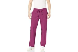 Orange Standard Mens Big and Tall Huntington Unisex Scrub Pants with Drawstring Waist and 4 PocketsMedical Scrubs Pants
