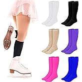 SATINIOR 6 Pairs Ice Skating Socks for Women Knee High Nylon | Tight High Knee Nylon Socks for Skating Activities Women and Girls, Compatible with Ice Skates and Roller Skates