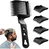 Xisilin 4-in-1 Detachable Fade Comb Set | Designed for Fading, Blending &amp; Layering , Compatible with All Shears &amp; Styling Tools &ndash; Ideal for Home &amp; Salon Use (Black )