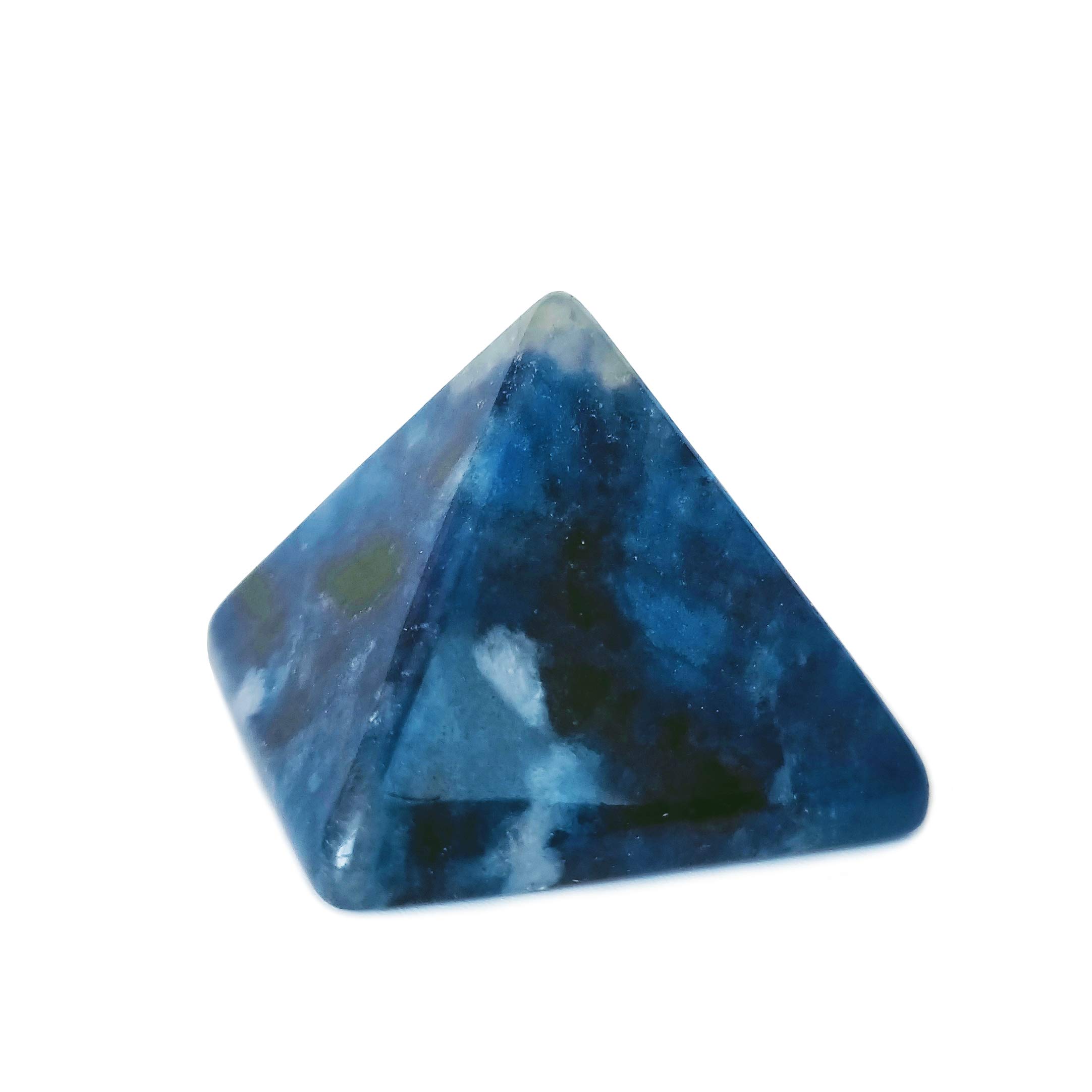 Mina Heal Crystal Pyramid of Natural Blue Sodalite Chakra Healing Stone, 1.5 inch, Healing Crystal Gifts, Crystals for Beginners, Witchcraft Supplies