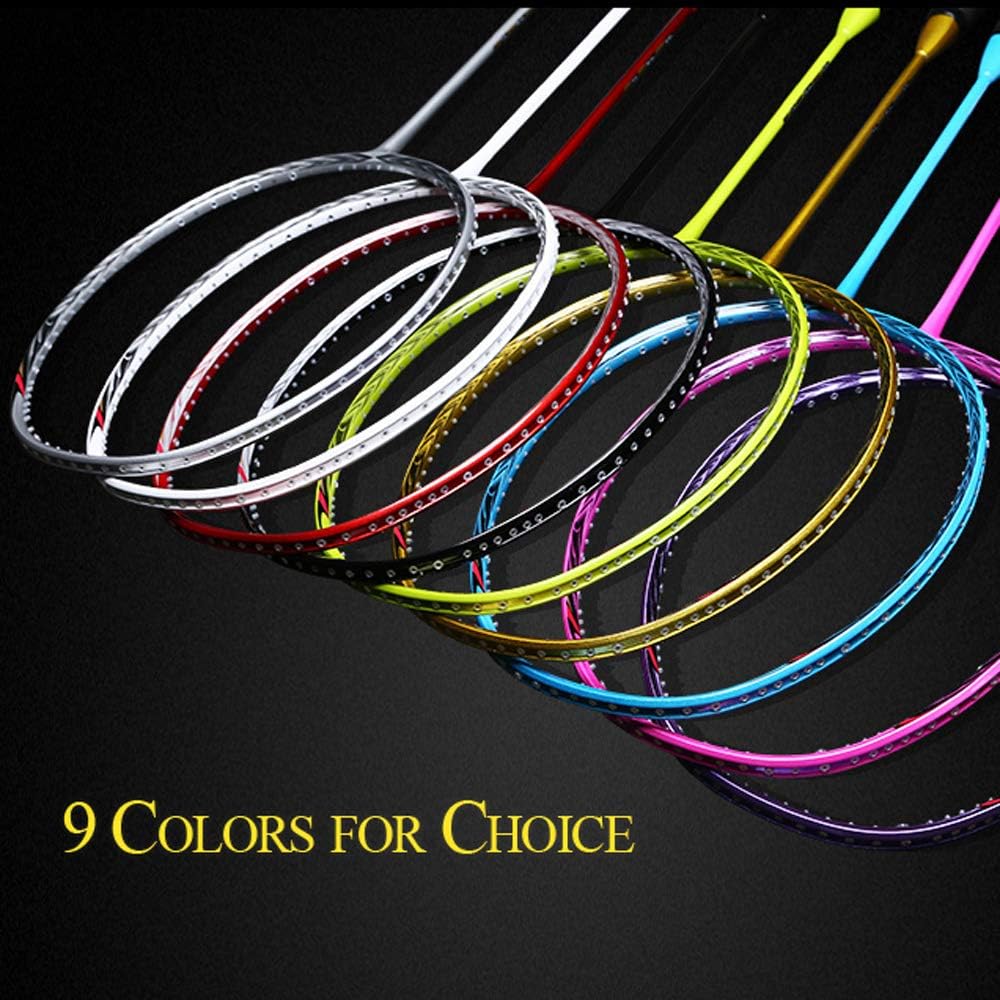 Senston N80 Graphite Single High-Grade Badminton Racquet Professional Carbon Fiber Badminton Racket Black : Sports & Outdoors