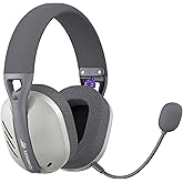 Havit Fone de Ouvido Headset Gamer Fuxi-H3 Gray, Com Fio e Sem Fio, Wireless 2,4GHz, Bluetooth, Cabo USB-C, Cabo 3,5mm. Surro