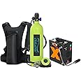 CHIKADIV Mini Scuba Tank 1.9L Lung Tank for Adult Portable Scuba Diving Tank Dive Portable Lungs Kit for Underwater Entertainment, Emergency Rescue