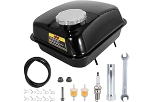 RUTU Gas Fuel Tank Compatible with Predator 212 196cc Coleman CT200U BT200X KT196 Baja Warrior Heat 5.5hp 6.5hp Mb165 Mb200 Mini Bike Go Kart Pit Bike Parts (Upgrade Side Style)