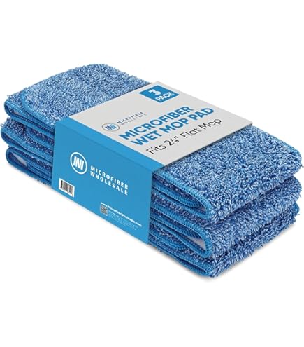Real Clean 24 Inch Commercial Microfiber Mop Kit - Aluminum Telescopic Handle, Includes Wet & Dust Pads