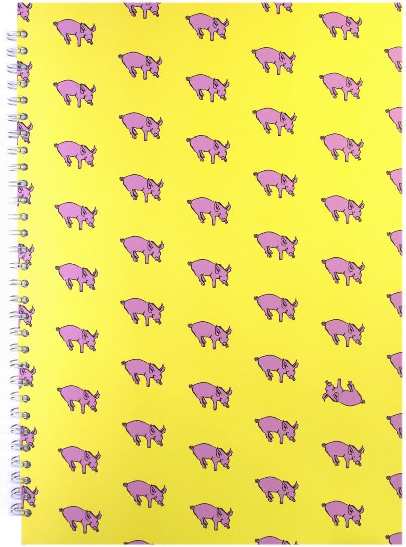 Pink Pig A3 Portrait Sketchbook, Sunshine Yellow