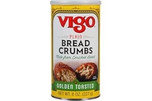 Vigo Golden Toasted Plain Bread Crumbs, 8 Ounce (Pack of 12)