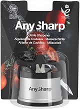AnySharp Knife Sharpener, Hands-Free Safety, Suction PowerGrip, Silver view 12