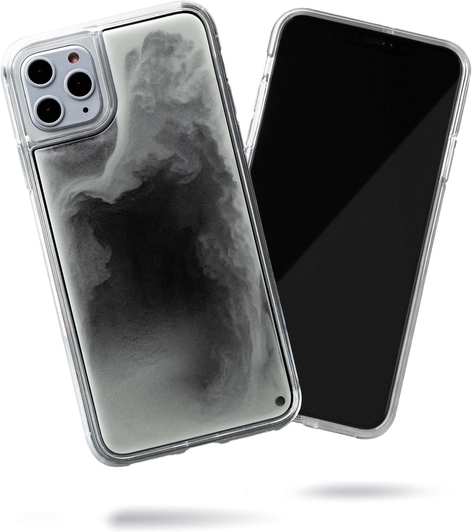 SteepLabFlowing Neon Sand Liquid iPhone 11 Pro Max Case (2019, 6.5") - Full Body Protection with Raised Bezel - Hi Contrast Black n White