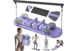 Quvvrev Pilates Board - Pilates Reformer Set for Home Workout, 7 in 1 Exercise Board, Ab Roller Board, Ab Core Trainer, Pilates Machine, Pilates Equipment for Full-Body Workout