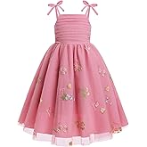 EULIMENE Flower Girl Dress for Wedding Birthday Spaghetti Strap Tulle Dress Formal Pageant Party Princess Dresses Size 5-14Y