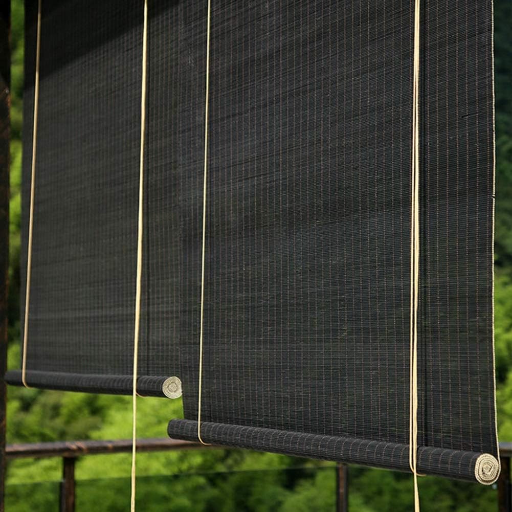 ROLLER BLINDS Outdoor Black With Hook Up, Garden Patio Gazebo Exterior