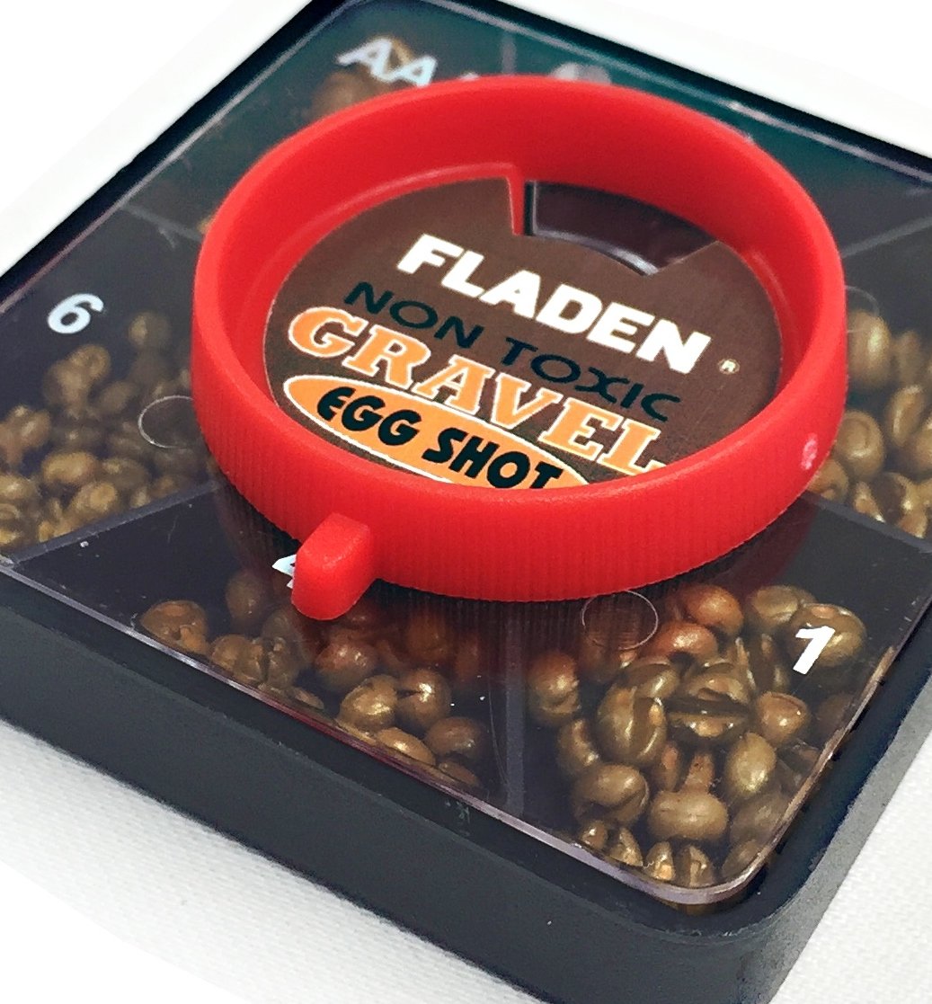 FLADEN Fishing Non Toxic Gravel Egg Shot Fishing Dispenser for Fine Tuning Carp Rigs - 5 Division - AAA, BB, 1, 4 & 6 [35-5DIVG]
