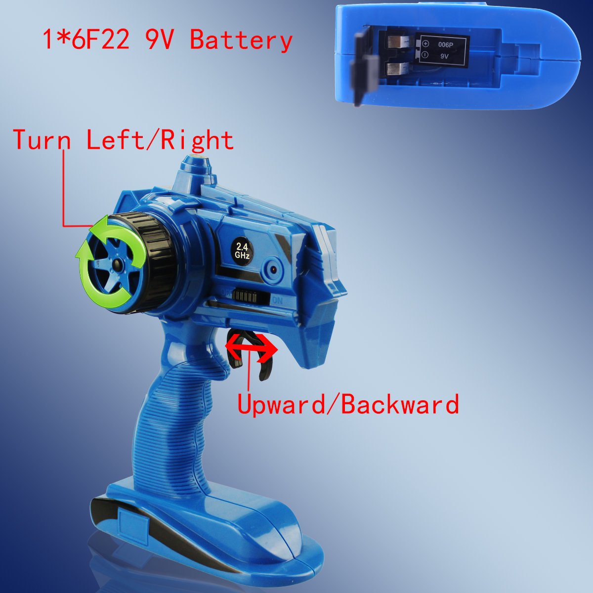 Fisca RC Car Remote Control Rock Crawler High Speed 4WD Off-Road Vehicle, 2.4Ghz 1:18 Dune Buggy Monster Truck Electric Hobby Fast Race Car with Rechargeable Battery Blue