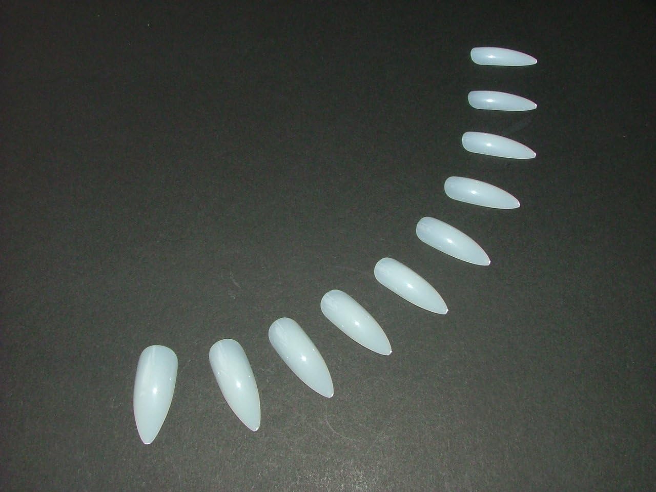 100 Natural Extra Long Stiletto Full Cover False Nails