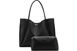 NEWBELLA Tote Bag for Women Vegan Leather Shoulder Purse Weekender Bag Shopper Handbag