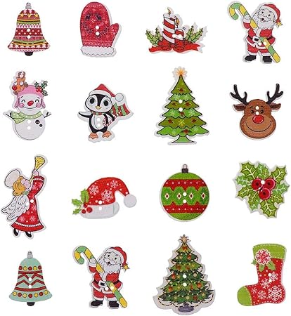 Lavoretti Di Natale Con Bottoni.Teabelle Bottoni In Legno A 2 Fori Per Decorazioni Fai Da Te Decorativi Forma Di Albero Di Natale Per Cucito E Scrapbooking 50 Pezzi Amazon It Casa E Cucina