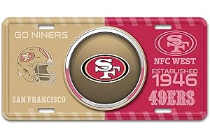 FANMATS 43274 San Francisco 49ers Embossed Metal License Plate