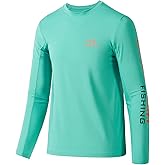 BASSDASH Youth Fishing T Shirts UPF 50+ Long Sleeve Performance UV Protection Tee for Boys Girls