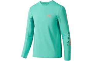 BASSDASH Youth Fishing T Shirts UPF 50+ Long Sleeve Performance UV Protection Tee for Boys Girls