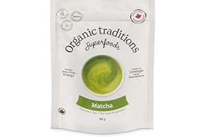 Organic Traditions Premium Matcha Powder, Authentic Japanese Tencha Leaves, Green Tea Rich in Antioxidants and Naturally Occu