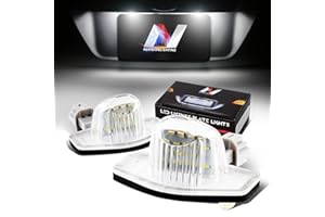 NUVISION LIGHTING Pair of LED License Plate Lights Compatible with 12-15 Civic / 07-16 CR-V / 10-15 Accord Crosstour / 09-11 Element, 34102SLNA01 34101S60013, NVL-LPL-001