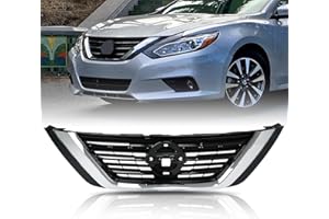 Kspeed Front Bumper Black Air Intake Grille Replacement Shroud Front Air Intake Grill Replacement Kit Compatible with 2016 2017 2018 Nissan Altima Sedan