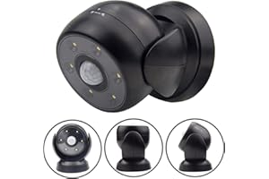 BIGLIGHT Battery Operated Motion Sensor Spotlight, Wireless LED Flood Light Indoor Outdoor, Waterproof Security Lighting, Bright Uplight for Wall Front Door Shed Hallway Bathroom Porch, 200 Lumen