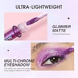 LANGMANNI 10 Pcs Liquid Glitter Eyeshadow Set Matte Pressed Pigmented Palette view 7