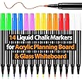 OORAII Liquid Chalk Markers for Acrylic Fridge Calendar Planning Board Clear Glass Dry Erase Board Refrigerator Whiteboard for Window/Mirror, 14 Pack, 7 Vibrant Colors, 1mm Fine Points, Easy Wet Erase