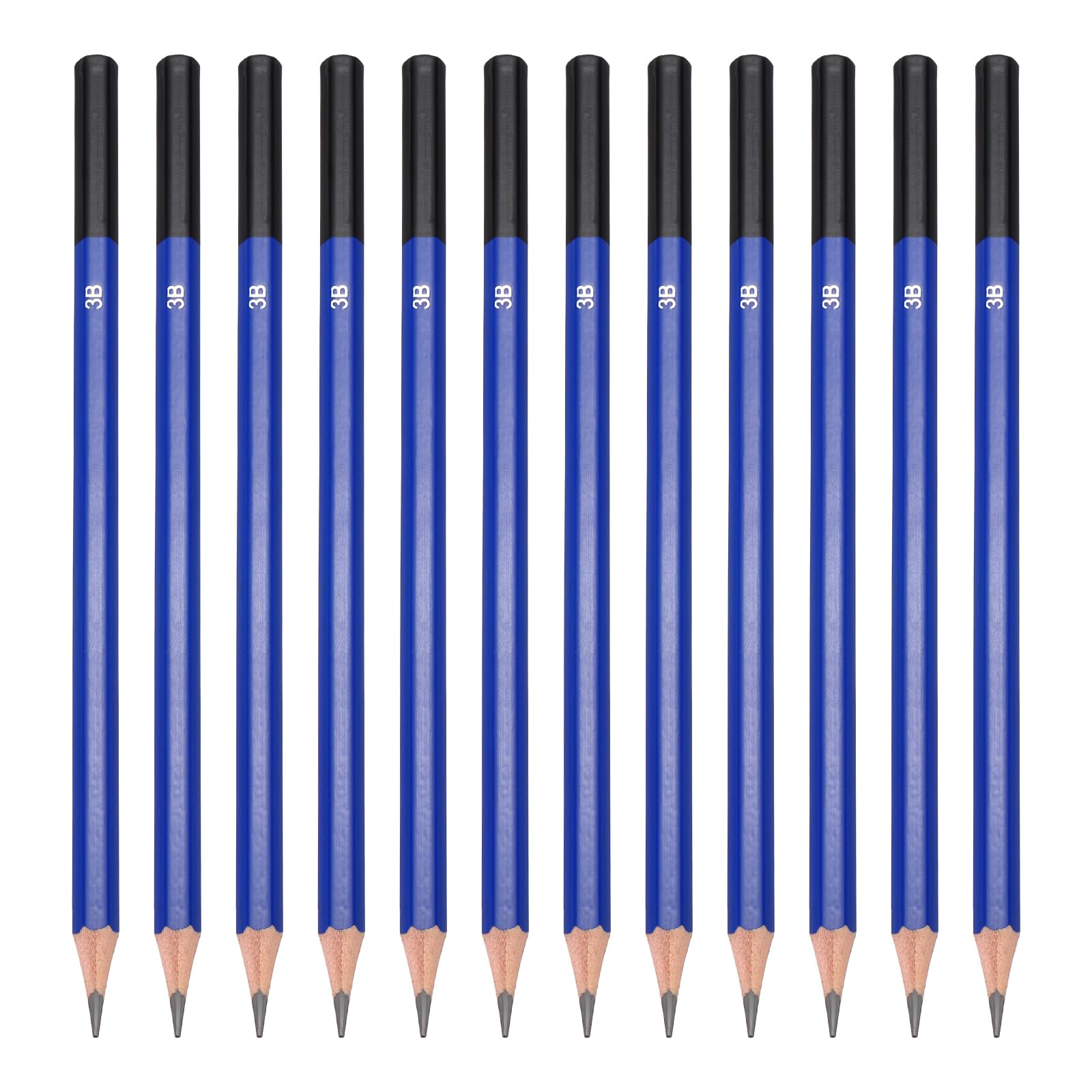 PATIKIL 3B Drawing Pencils for Sketching, 12PCS Sketch Pencils for Drawing Art Pencils Graphite Wood Pre-sharpened for Drawing Sketching Artists, 3B Pencils