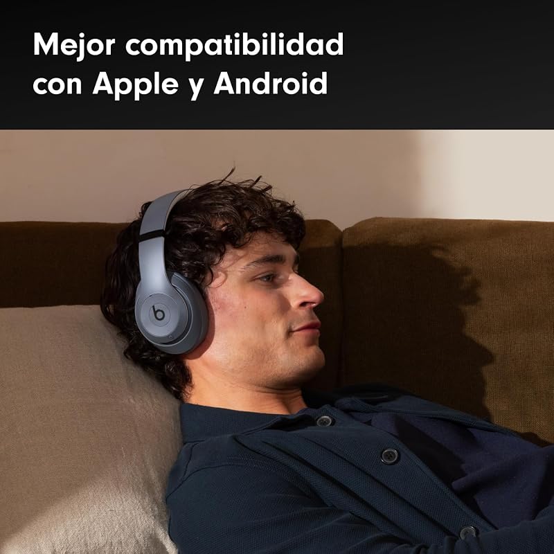 Studio Pro - Auscultadores Bluetooth sem fios com cancelamento de ruído - Áudio espacial personalizado, compatibilidade Apple e Android - Cinzento Areia