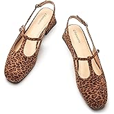 C.Paravano Slingback Heels for Women | T-Strap Mary Jane Shoes | Womens Pumps | Low Heel Dress Shoes