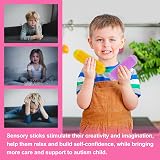 Bouiexye 8 PCS Sensory Toys Assorted Textured Bar Toys for Kids Preschool view 3