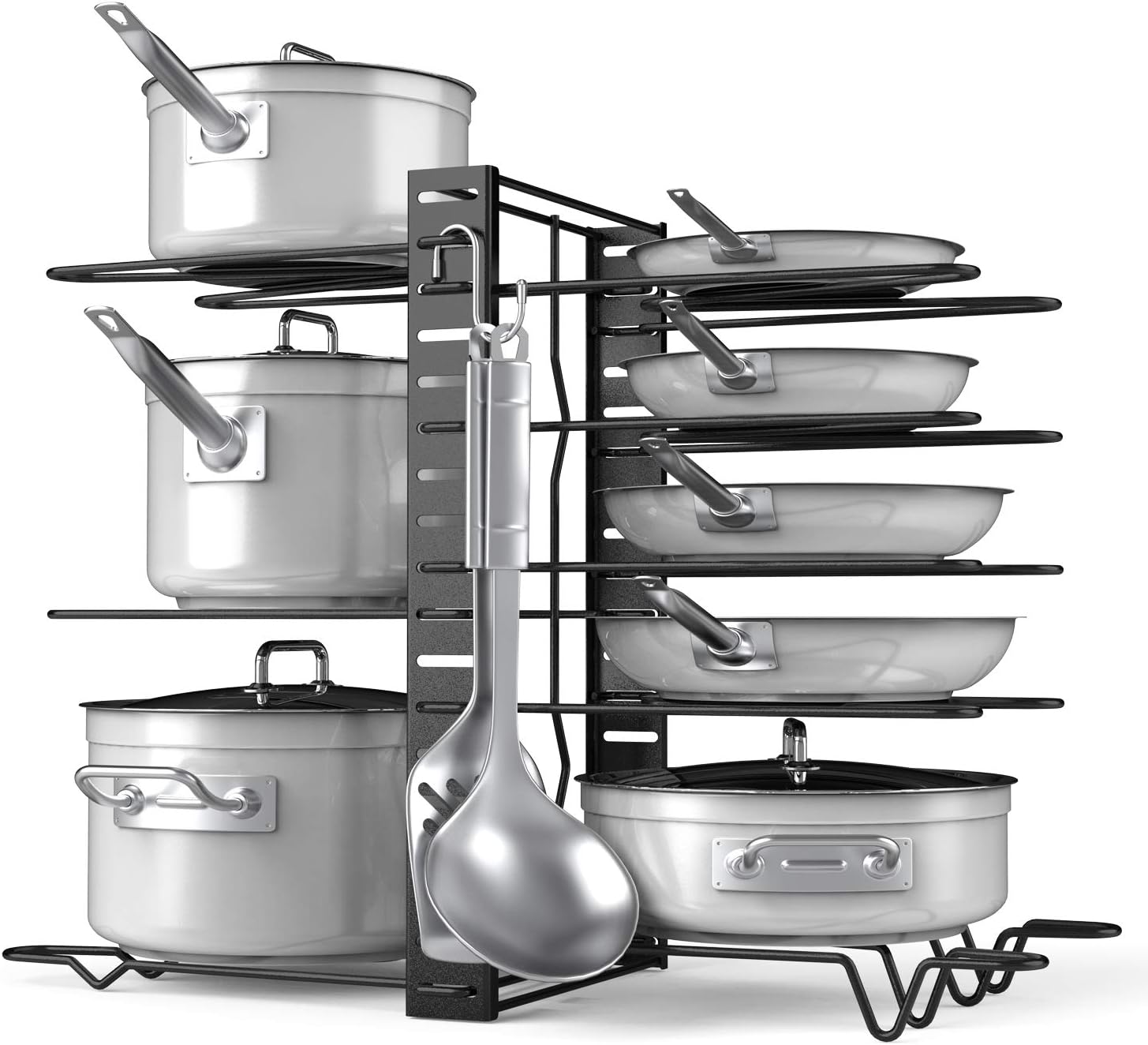 Pot Rack OrganizerAdjustable 8+ Pots and Pans Oragnizer, Kitchen