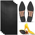 4Pcs Non-Slip Shoe Pads, Bottom Protector and Gummies for Heels, Anti-Slip Grips for Sneakers and Leather Shoes, Sole Repair Accessories (Black)