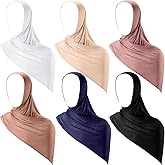 Handepo 6 Pcs Instant Jersey Hijab for Women Muslim Head Scarf Lightweight Long Soft Hijab Shawl Stretch Scarf Wrap