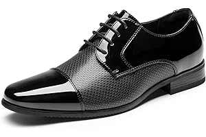 Bruno Marc Men's Patent Tuxedo Dress Shoes Classic Lace-up Formal Oxfords