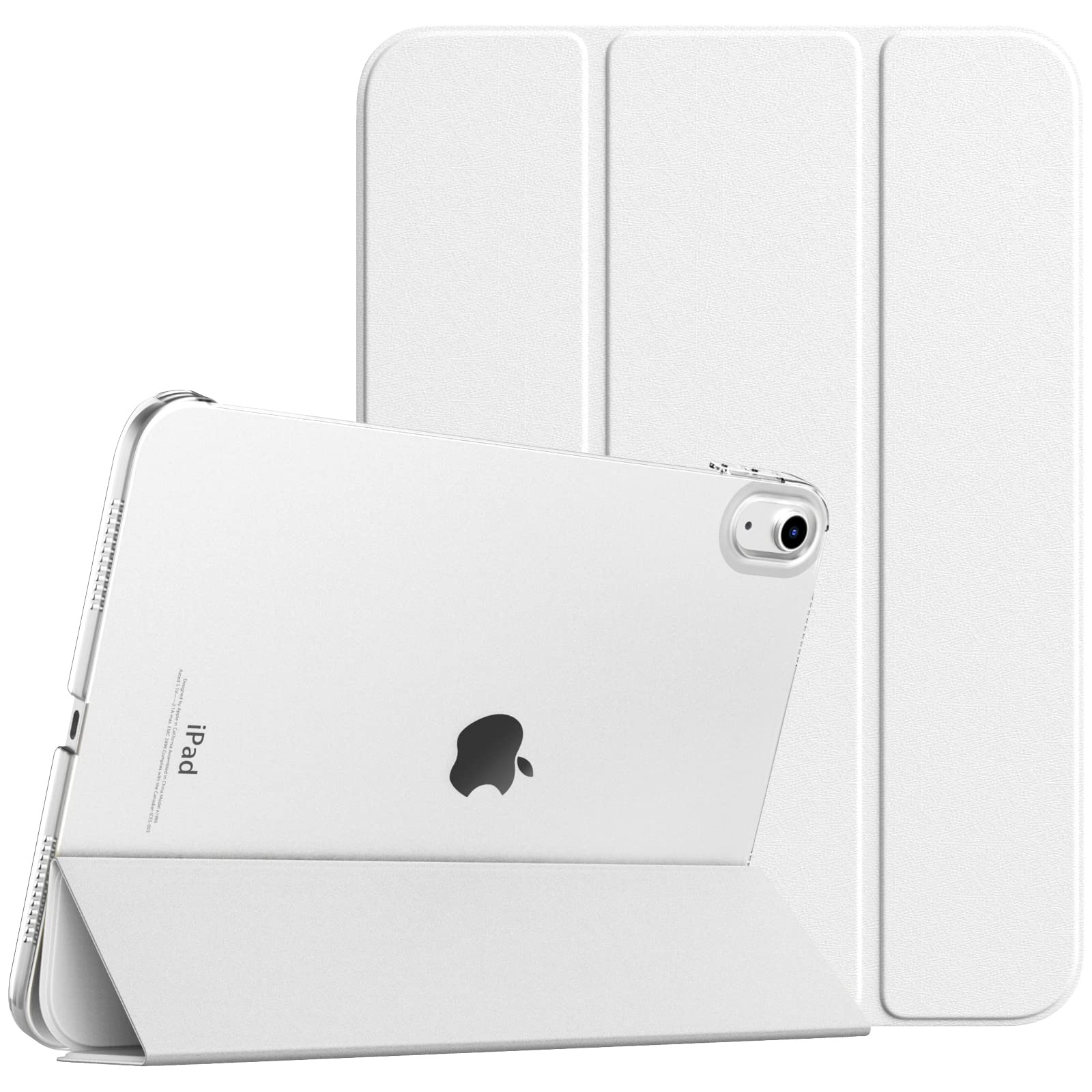 TiMOVO Case for iPad (A16) 11th Generation 11 Inch 2025/iPad 10th Generation 10.9 Inch 2022, Slim Stand Cover with Hard Translucent Back, Support Touch ID, Auto Wake/Sleep, White — image 1